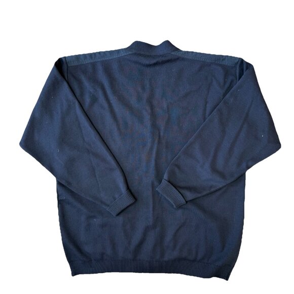 Paul & Shark Cardigan Mens Large Wool Blend Knit Sweater Elbow Patches Italy - Picture 2 of 6